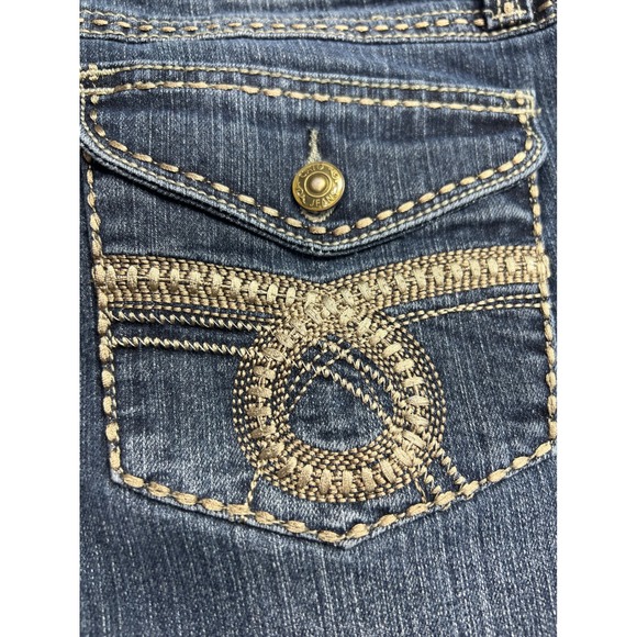 Cato Premium Womens Plus Size 16WP Dark Wash Embroidered Contrast Stitch Jean D4 - Picture 9 of 16